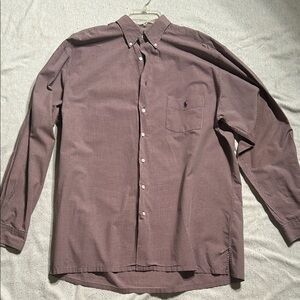 Ralph Lauren Blue Label 100% Cotton Red White and Green Button-Down Shirt